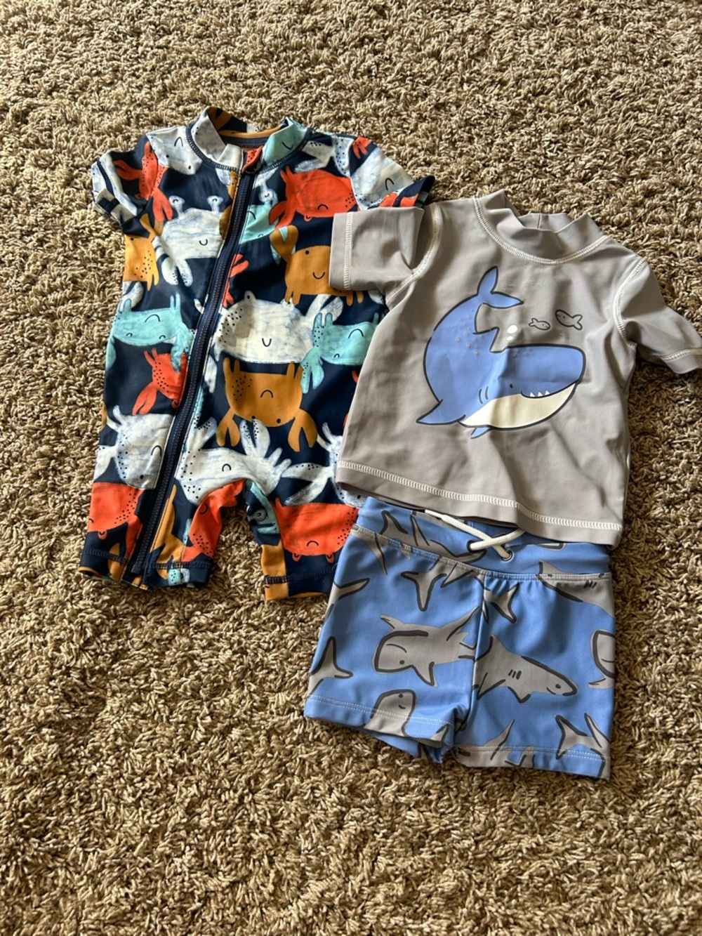 Baby boys swim